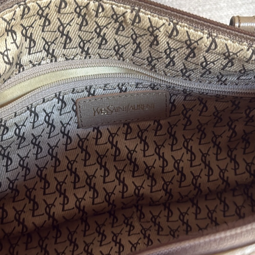 Vintage Yves Saint Laurent Giraffe Papillon Bag | Top Handle YSL Canvas - Picture 7 of 9